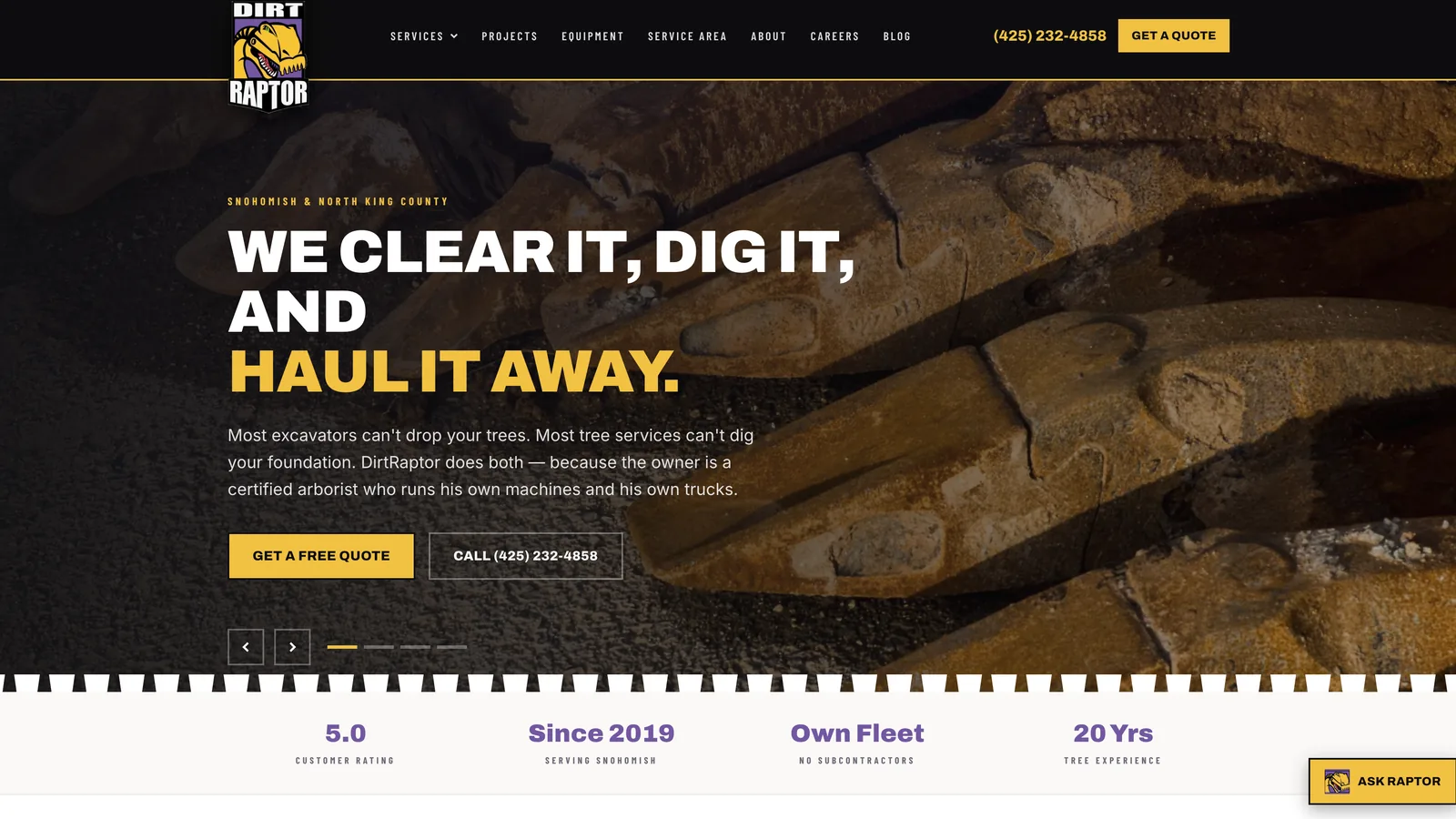 DirtRaptor — Excavation · Local SEO